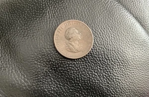GREAT BRITAIN GEORGE III 1799 HALFPENNY HALF PENNY SEATED BRITANNIA, COPPER - Picture 1 of 4