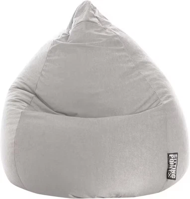 MAGMA HEIMTEX Sitzsack BeanBag EASY XL 100% Polyester grau 70x110 cm - Bild 1 von 2