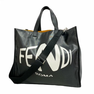 FENDI 5mc3662 tote bag PVC black silver metal fittings 2way bag - Image 1 of 4