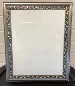Vintage Embossed Vine Brushed Nickel 8x10 Photo Picture Frame Burnes Boston - Picture 1 of 11