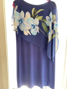 BODYFLIRT Royal Blue Overlay Dress XL - Picture 1 of 6