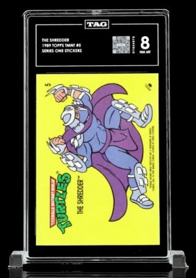 1989 Topps Teenage Mutant Ninja Turtles TMNT Series 1 Card THE SHREDDER # TAG 8 - Image 1 of 4