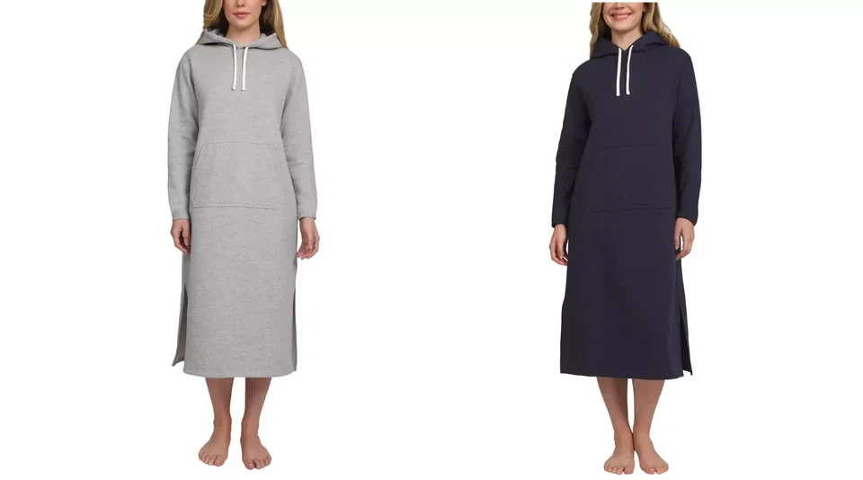 Nuevo con etiquetas Vestido con capucha para mujer Lands' End gris azul S-XL $75 11HL209 Foto 1 de 1