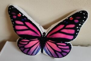 Colorful 3D Butterfly Decorative Animal Throw Pillow Plush Print Accent 16"