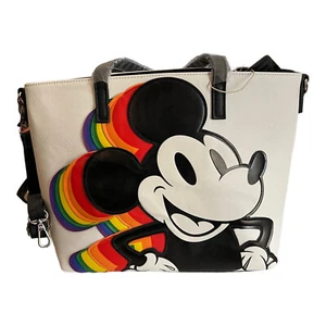 Disney Mickey Mouse Rainbow Tote by Loungefly - Picture 1 of 10