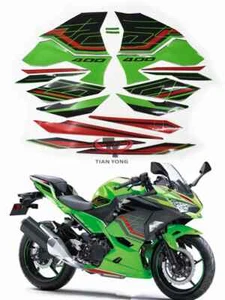 For Kawasaki Ninja400 2018-2023 2023 Bodywork Decal Kit Stickers Green Black - Picture 1 of 7