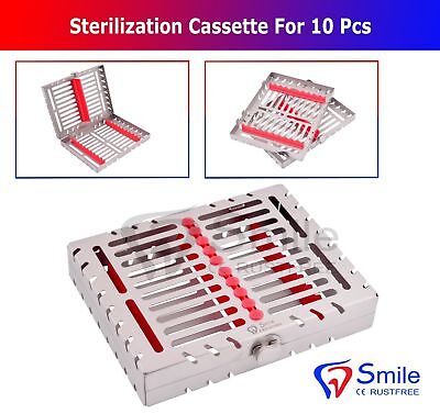 Sterilization Cassette Rack Tray Holds 10 Dental Surgical Instruments Smile • 14.99£