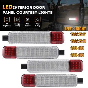 2/4PCS LED Interior Door Panel Light Courtesy Warning Light White Red Waterproof - Foto 1 di 14