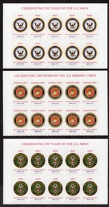 Scott #6010 6011 6012 US Military 250th Title Blocks of 10 Forever Stamps - MNH - Picture 1 of 4