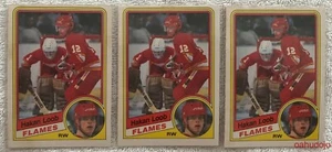 1984-85 O-Pee-Chee HAKAN LOOB #229 novato lote de 3 llamas de Calgary corte de radiocontrol - Imagen 1 de 2