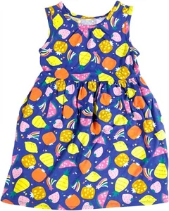2T Toddler Girls Fruit Dress Lemon Pineapples Watermelon Cute Spring Summer Gift - Picture 1 of 3