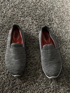 Skechers Goga Max Sneakers Walking Women Size 11 Gray White Slip On SN No 14165 - Picture 1 of 12