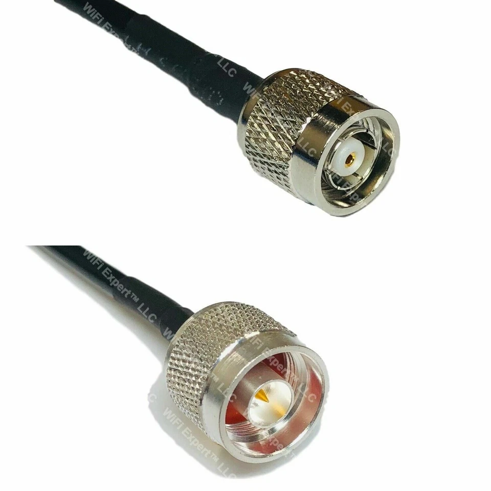 RFC240 RP-TNC MALE to N MALE Coaxial RF Pigtail Cable for WRT54G USA Assembled - Image 1 of 1
