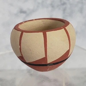 Jemez Pueblo Miniature Polychrome Bowl Marked VC - Picture 1 of 7