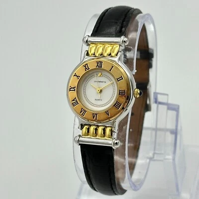 Женские LIZ CLAIBORNE двухцветный миниатюрный платье/повседневный черный кожаный часы, WA4217 - Изображение 1 из 4