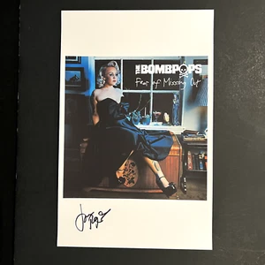 The Bombpops Signed Fear Of Missing Poster (Jen Razavi Autograph NOT Vinyl / CD) - Picture 1 of 4