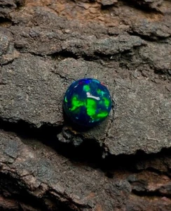 Top Quality Smoked Ethiopian Opal Gemstone, Loose 8MM Round Shape Cabochon - Picture 1 of 5