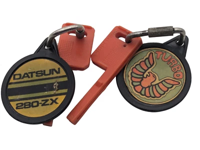 Lote de 2 vintage 1980 Kidco Burnin' Key Car Turbo Firebird & Datsun 280ZX-Frete Grátis - Imagem 1 de 4