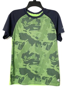 AND1 Youth Black & Neon Green Basketball T Shirt w/Camouflage - Size XXL (18-20) - Picture 1 of 5