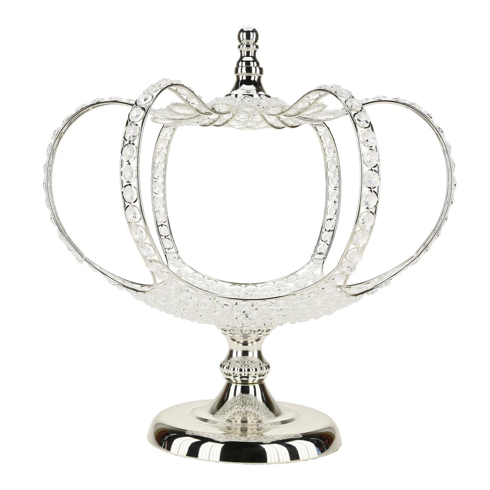 Königliche Schale Goodwill Crystal Glas Krone Silber 46 cm Deko sehr EDEL - Bild 1 von 1