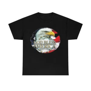 Camiseta de algodón pesado unisex God Bless America - Imagen 1 de 37
