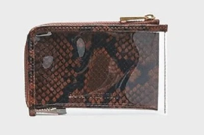 NUEVO Banana Republic Mujer Transparente Ver a Través Bolso sin asas Portatarjetas Cartera Azul Serpiente Foto 1 de 4