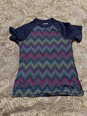 Protector contra erupciones multicolor azul marino Lands’ End niñas M 10-12 Foto 1 de 4