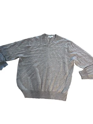 Turnbury XL мужской бежевый v-образным вырезом кашемир/шелк вязаный длинным рукавом пуловер свитер - Изображение 1 из 4