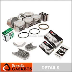 Pistons Bearings Rings Fit 91-99 Mitsubishi 3000GT Dodge Stealth 3.0L Turbo - Picture 1 of 12