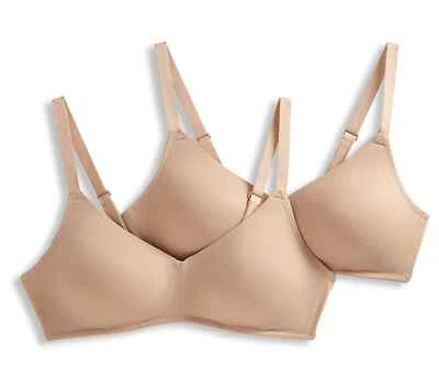 Jockey Smooth & Sleek Wirefree Molded Bra -Set of 2-Light/Light-38B A631597 NEW - Image 1 of 4