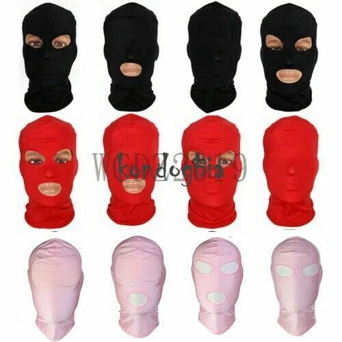 4 Types Roleplay Costume Full Head Face Cover Headgear Mask Hood Restraint Slave - Image 1 of 4