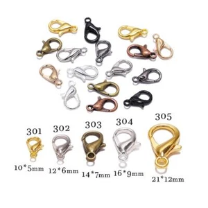 Metal Lobster Clasps - Bracelet Necklace Hook DIY Jewelry Making Connector 50Pcs - Picture 1 of 34