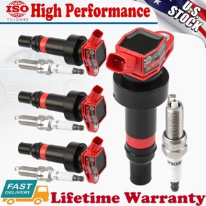 4X Spark Plug and Ignition Coil Pack For Kia Rio Soul Hyundai Accent 4Cyl 1.6L - Picture 1 of 18