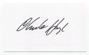 Charlie Hough Signed 3x5 Index Card Baseball Autographed Signature Texas Rangers - Picture 1 of 2