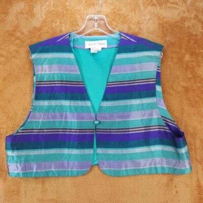 Chaleco corto vintage DIANE VON FURSTENBERG 100 % seda Foto 1 de 4