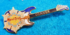 DENVER BLUE FENDER STRATOCASTER WINTER ICE SNOWFLAKE GUITAR Hard Rock Cafe PIN - Picture 1 of 1