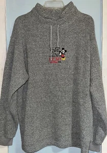 Disney Herren bestickt Mickey Mouse 75. grau Stehkragen Sweatshirt Größe Medium - Bild 1 von 10