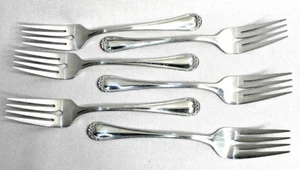 "Lotto/6 forchette per insalata inox Rogers posate motivo trio rosa lunghezza 7 3/8" - Foto 1 di 3