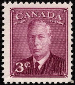Canada - 1949 - 3 Cents Rose Violet George VI Definitive Issue # 286 Mint NH - Picture 1 of 1