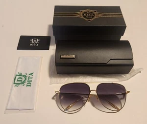 Dita Sunglasses Moddict DTS144-A-01 Yellow Gold/Dark Grey-Clear Gradient 61mm - Picture 1 of 6
