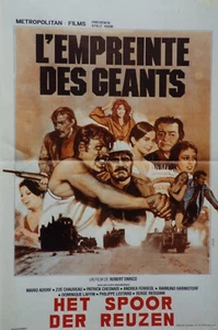 "L'EMPREINTE DES GÉANTS" Affichette belge 1980 (Robert ENRICO / Serge REGGIANI) - Picture 1 of 1