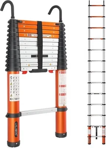 LUISLADDERS Aluminum Telescoping Ladder Telescopic Extension Ladder 330 Pound Ca - Picture 1 of 10