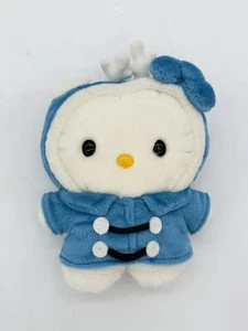 Vintage 2000 Sanrio Japan Hello Kitty Holiday blaues Rentier Plüsch mit Geweih 6 Zoll - Bild 1 von 4