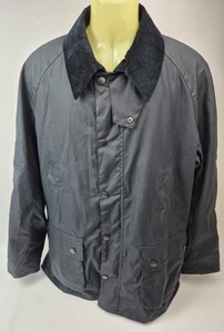 Chaqueta de cera Barbour Ashby para hombre negra talla grande - Imagen 1 de 5