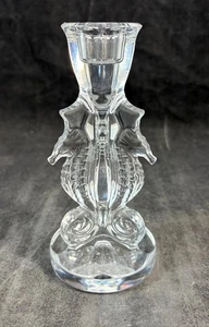 Candelabro de luz única Waterford Seahorse 6 pulgadas de altura - Imagen 1 de 7