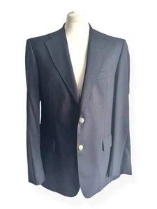 Magee Men’s Navy Blazer – 100% Pure New Wool – Gold Buttons – Classic 42R Preppy - Picture 1 of 24