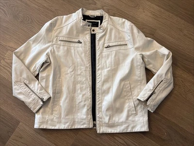 Chaqueta de cuero blanca Picture Worthy Wilsons Cycle talla XXL.   Nuevo sin etiquetas Foto 1 de 4