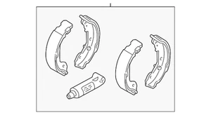 Zapatas de freno traseras originales Ford Focus br1265a OEM LU2Z-2V200-C - Imagen 1 de 4