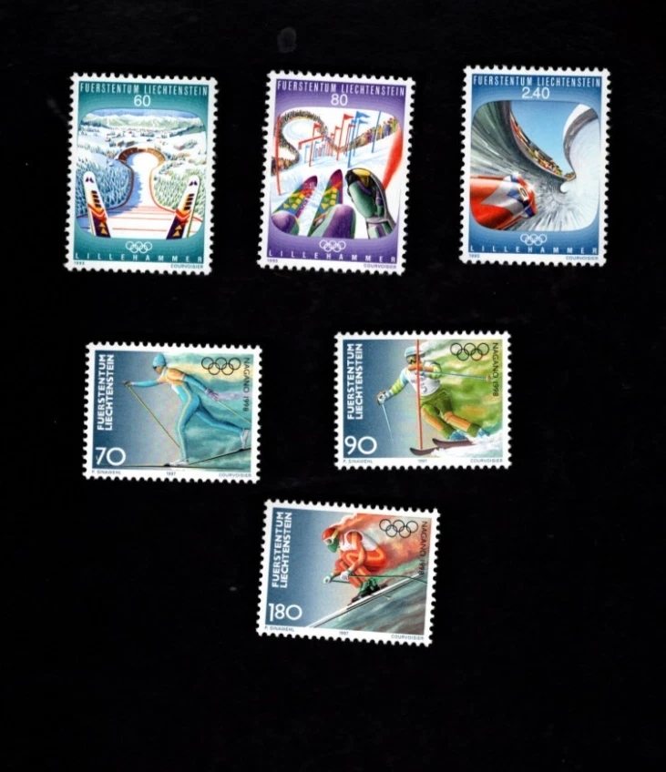 Liechtenstein sc#1016-18,1110-12 (1993-7) Completo MNH Foto 1 de 1