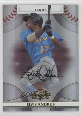 2008 Donruss Threads Gold Signatures /749 Elvis Andrus #100 Auto - Image 1 of 2